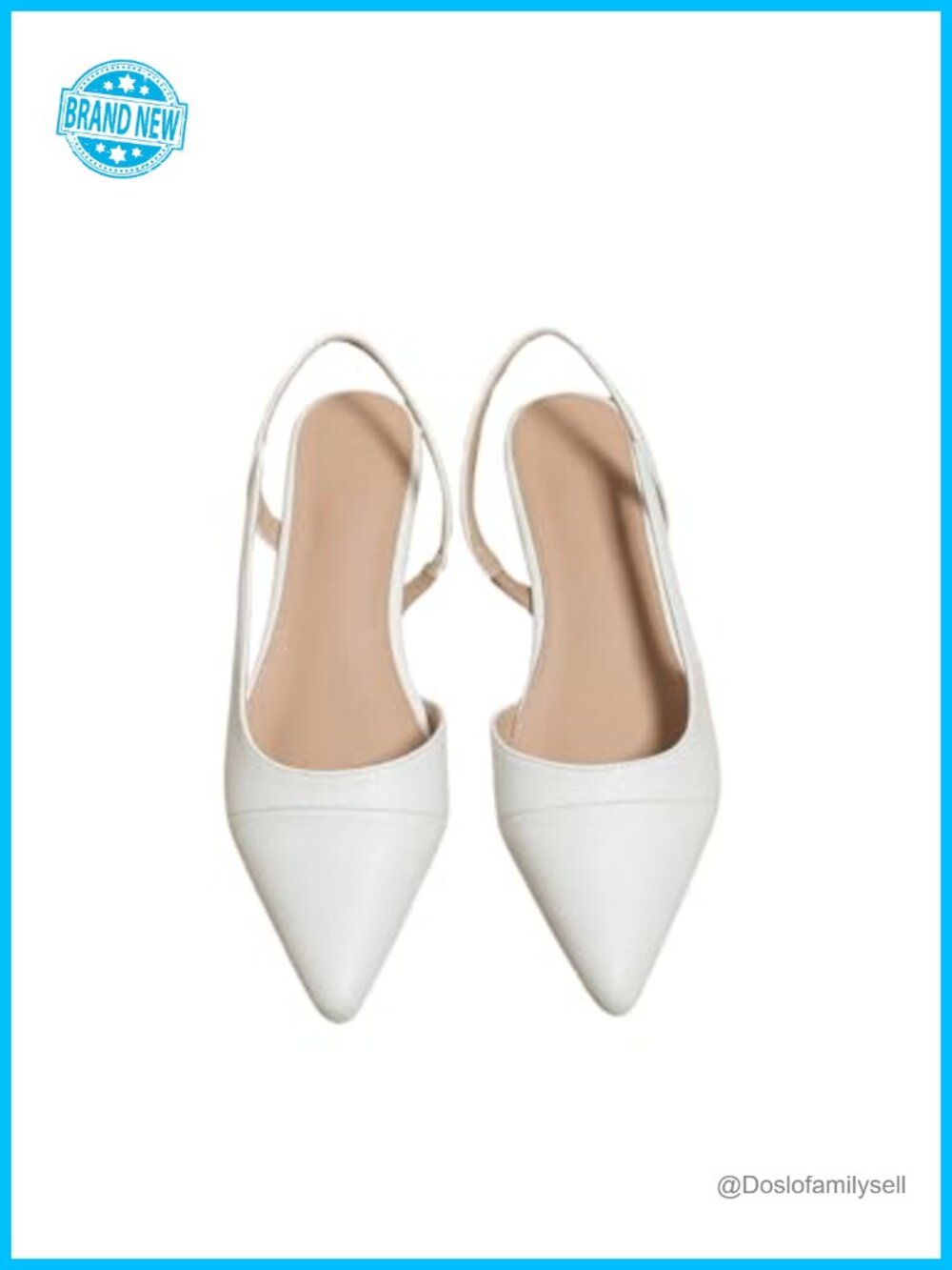 Pointed Toe Slingback Flats Dressy Comfortable Women's Flat Shoes